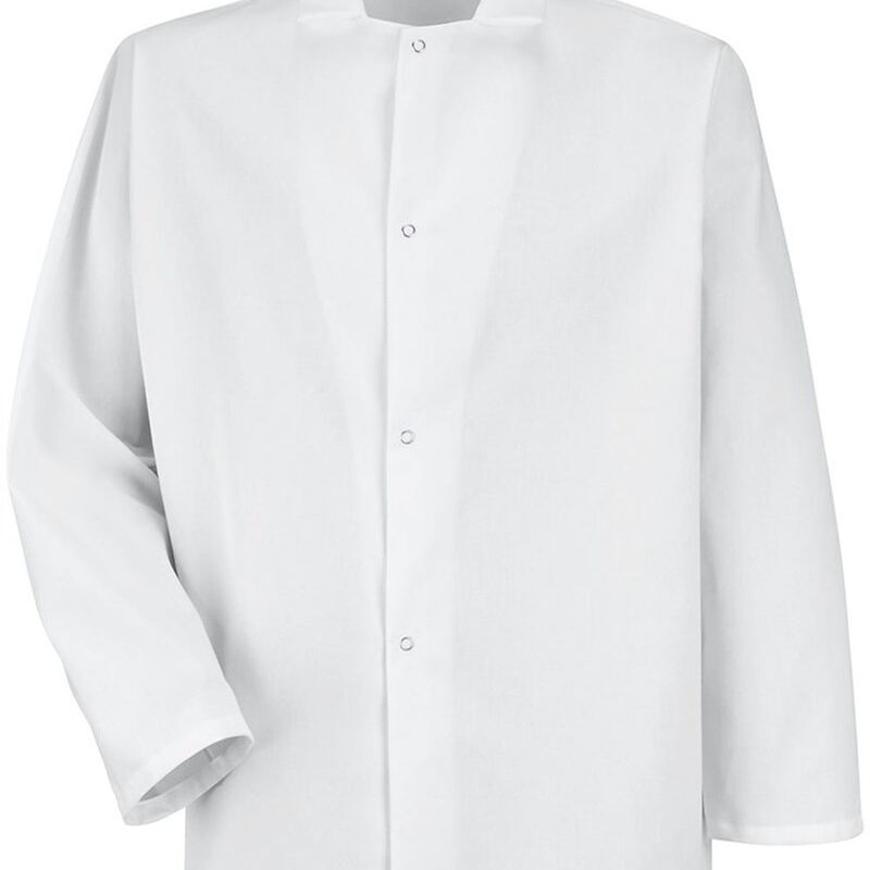 Men's Gripper-Front Short Butcher Coat Thumbnail